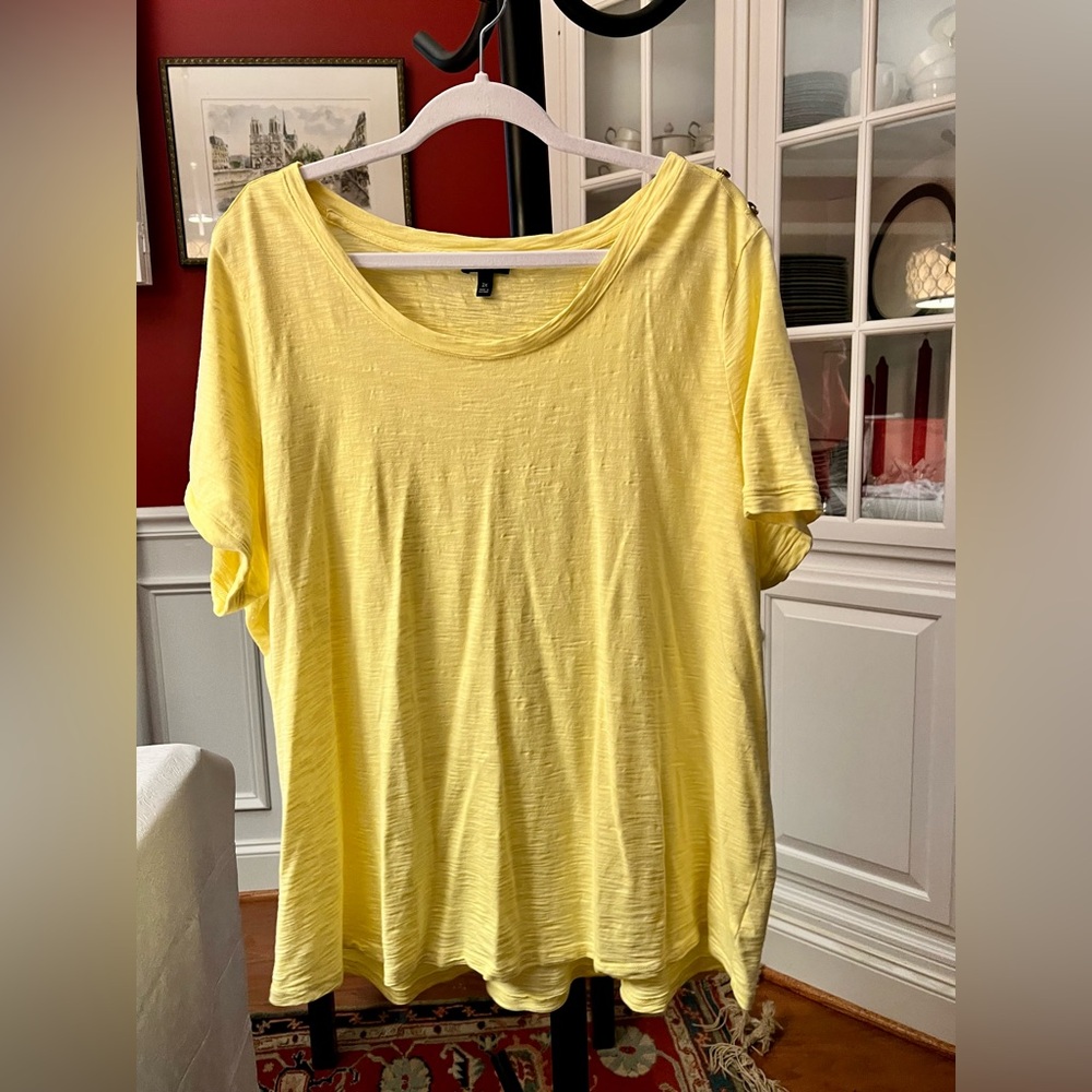 Talbots Sunny Yellow Short Sleeve Tee